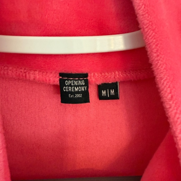 Opening Ceremony Velour Cropped Jacket Pink 45148 - Picture 10 of 15